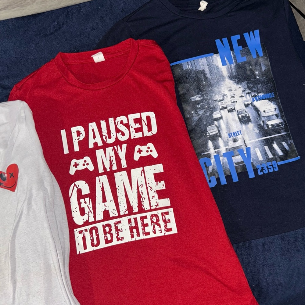 Red Gamer Tee - "I Paused My Game to Be Here"